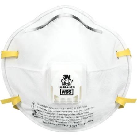 Respirateur N95 contre les particules avec valve Cool Flow™ 3M™ 8210V, 10/Pqt